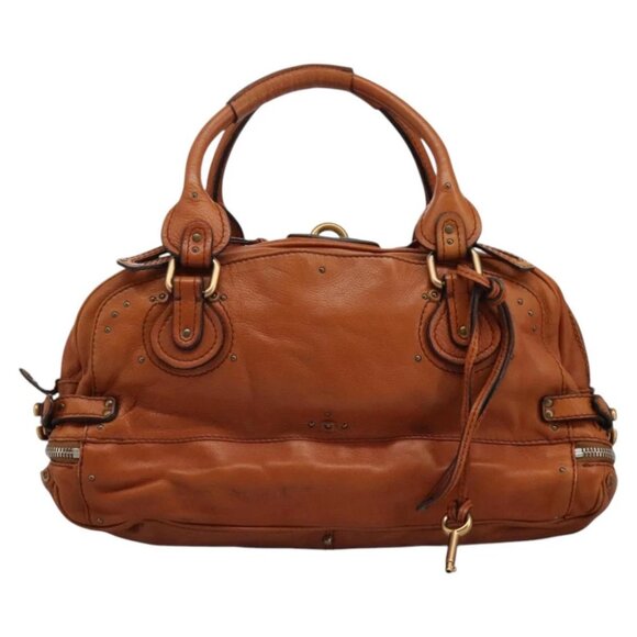 Chloe Paddington Hand Bag Leather Brown Auth am7626V - Picture 3 of 15